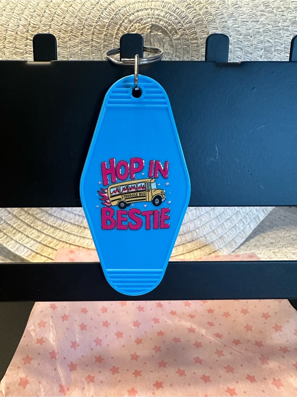 Hop in Bestie Keychain